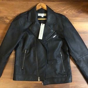 NWT Calvin Klein leather biker jacket Super Rare !